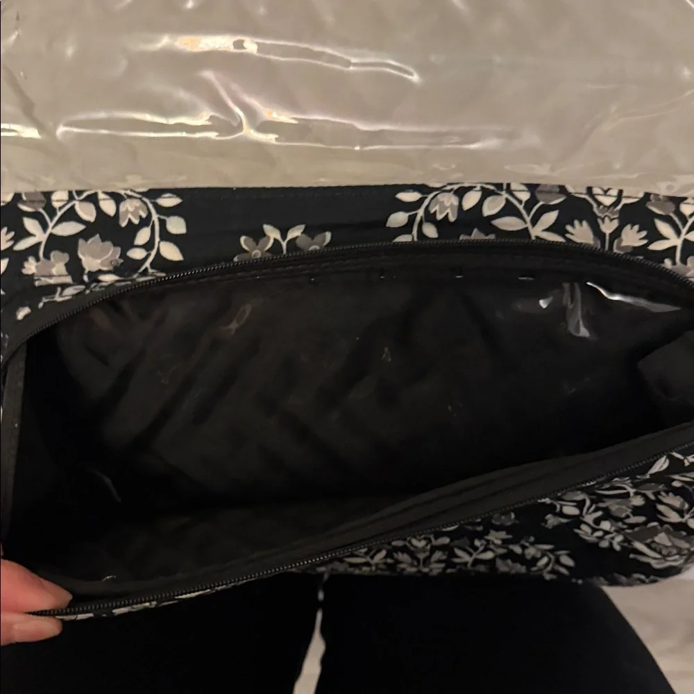 Vera Bradley Chandelier Noir Black and White Floral Travel Bag